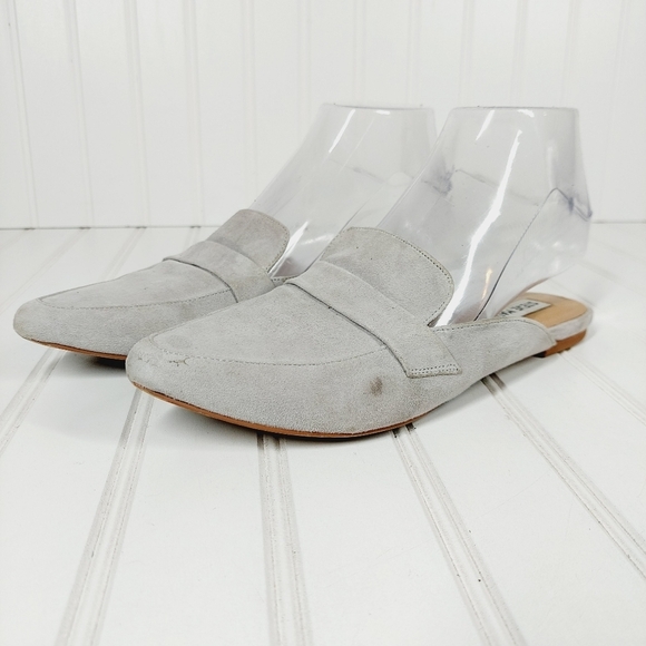 Steve Madden Gray Suede Flavor Flat Mule F922 - Picture 4 of 14